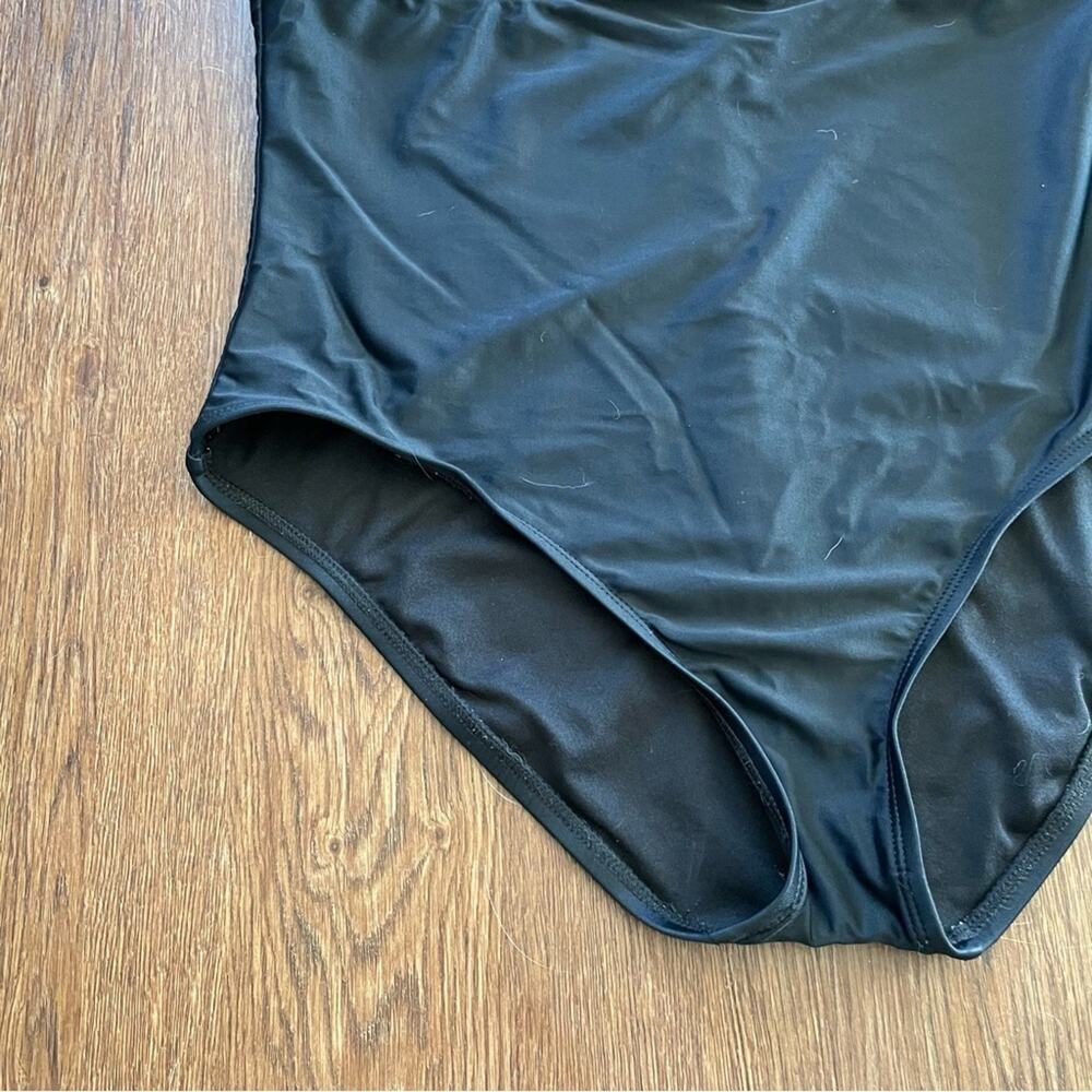 MOSSIMO Black Halter Neck One-Piece Full Coverage Swimsuit Size XL - Picture 4 of 7